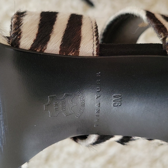 Trina Turk Malibu Calf Hair Cut Out Pump Heels 9 - Picture 12 of 16